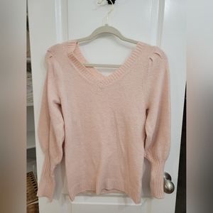 XS Sofia Vergara Pink V-Neck Sweater